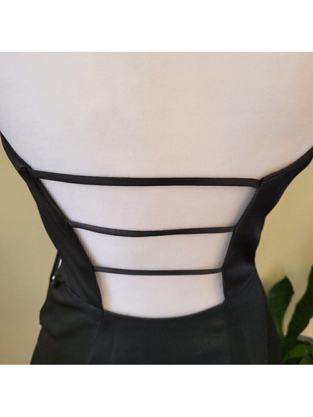 J. Peterman Strapless Black Evening Gown Fitted Waist Ladder Back Women's SZ 2 - Picture 6 of 16